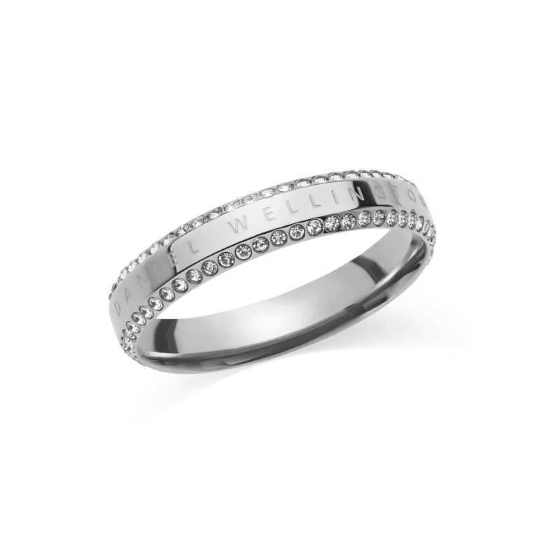 Oslnivý ocelový prsten s kubickými zirkony Classic Aura DW004015 Daniel Wellington / Obvod: 58 mm - 58 mm Oslnivý ocelový prsten s kubickými zirkony Classic Aura DW004015 Daniel Wellington / Obvod: 58 mm - 58 mm