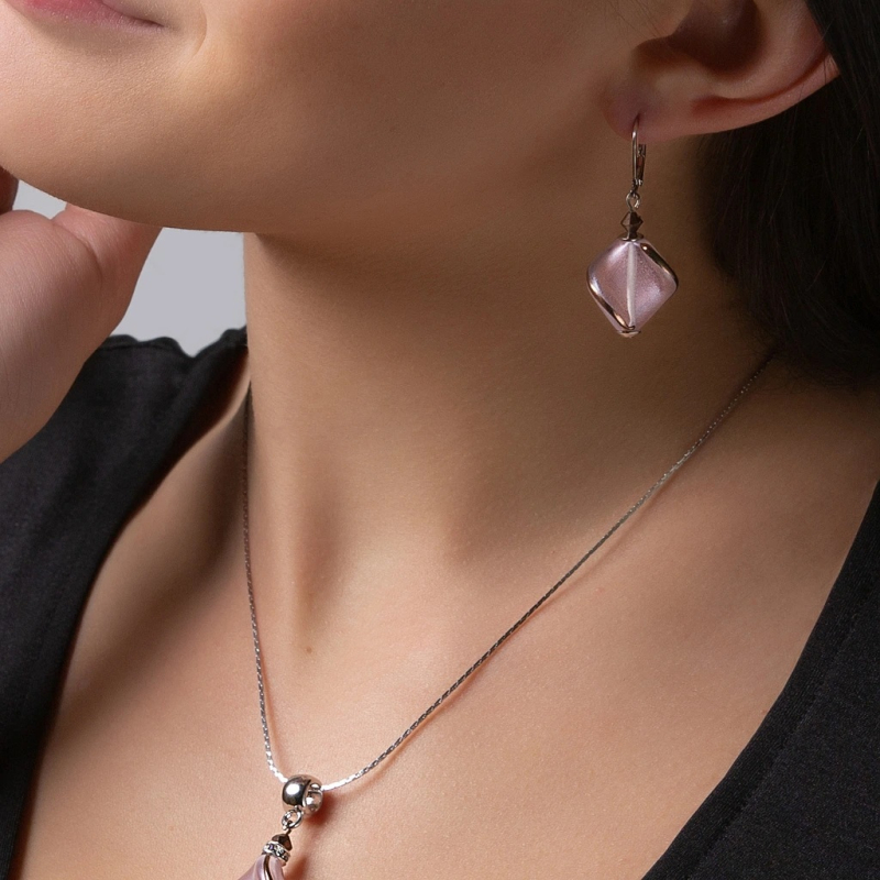 Jemné náušnice Hidden Passion s růžovou perlou Lampglas ECH1/CHI Lampglas Jemné náušnice Hidden Passion s růžovou perlou Lampglas ECH1/CHI Lampglas