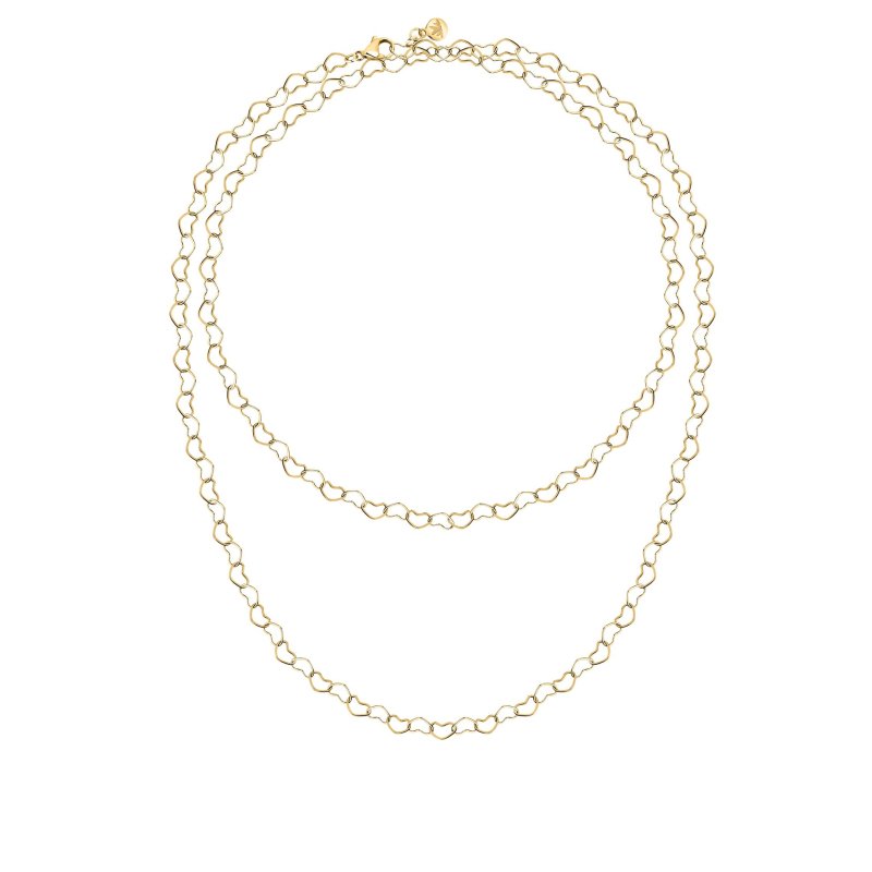 Dlouhý pozlacený srdíčkový náhrdelník Intrecci SAZC18 Morellato Dlouhý pozlacený srdíčkový náhrdelník Intrecci SAZC18 Morellato