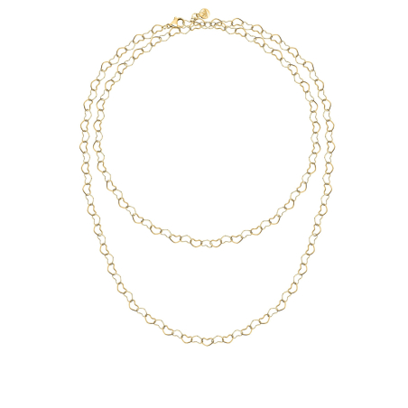 Dlouhý pozlacený srdíčkový náhrdelník Intrecci SAZC18 Morellato