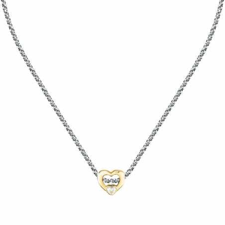 Krásný ocelový bicolor náhrdelník Srdce Drops SCZ1414 Morellato