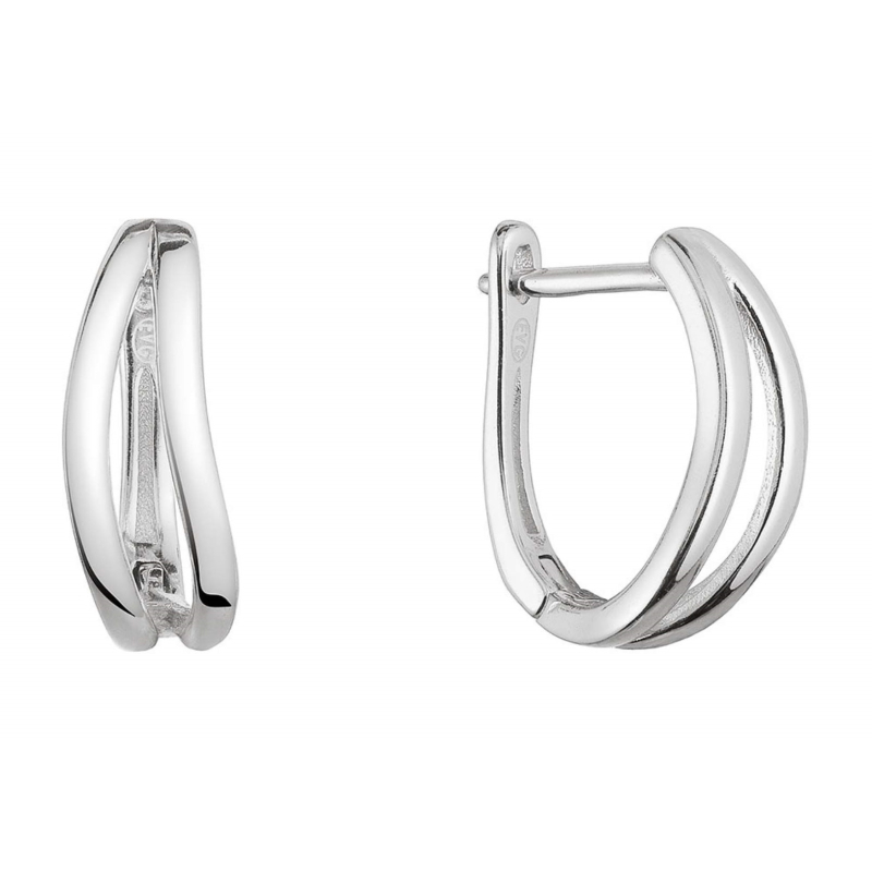 Něžné kruhové náušnice ze stříbra 61018 Evolution Group