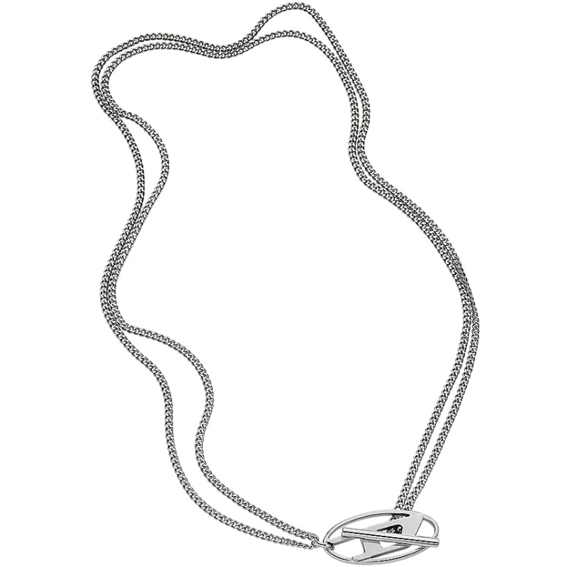 Dvojitý ocelový náhrdelník s logem DX1534040 Diesel Dvojitý ocelový náhrdelník s logem DX1534040 Diesel