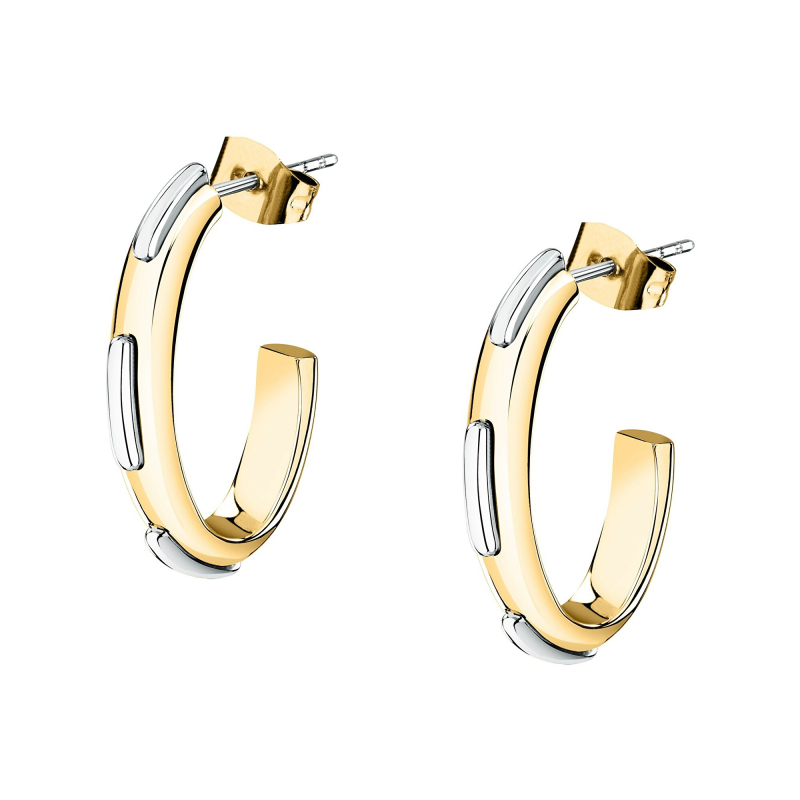 Kruhové bicolor náušnice z oceli Concept TJAYY09 Trussardi Kruhové bicolor náušnice z oceli Concept TJAYY09 Trussardi