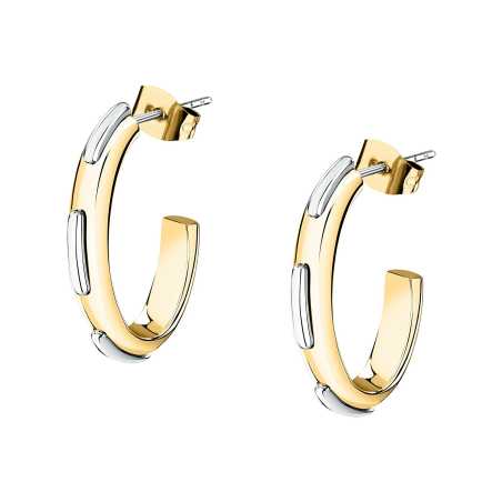 Kruhové bicolor náušnice z oceli Concept TJAYY09 Trussardi