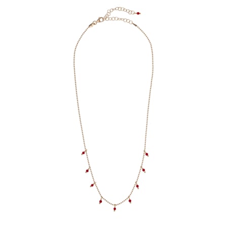 Pozlacený kuličkový náhrdelník s červeným korálem AL1559.01.022 Alisia