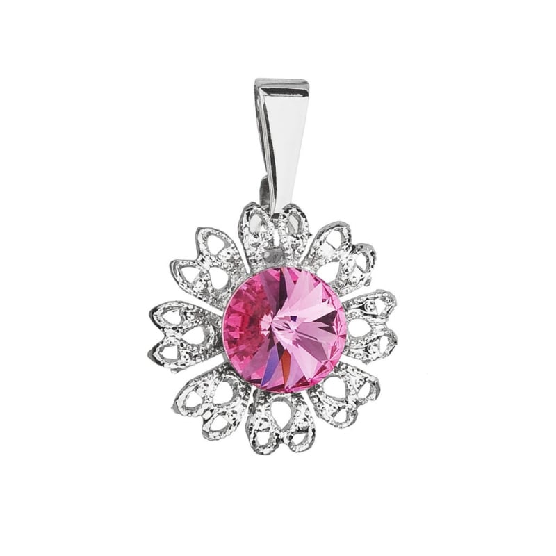 Třpytivý přívěsek s růžovým krystalem Swarovski Květina 54032.3 rose Evolution Group Třpytivý přívěsek s růžovým krystalem Swarovski Květina 54032.3 rose Evolution Group