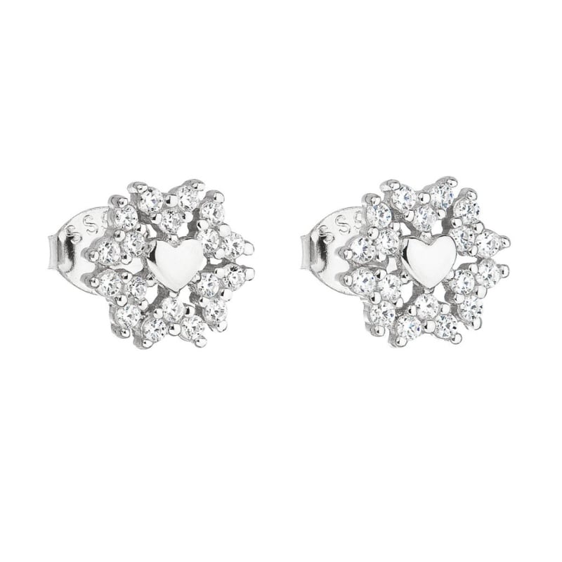Stříbrné náušnice se zirkonx Srdce 11128.1 Evolution Group Stříbrné náušnice se zirkonx Srdce 11128.1 Evolution Group