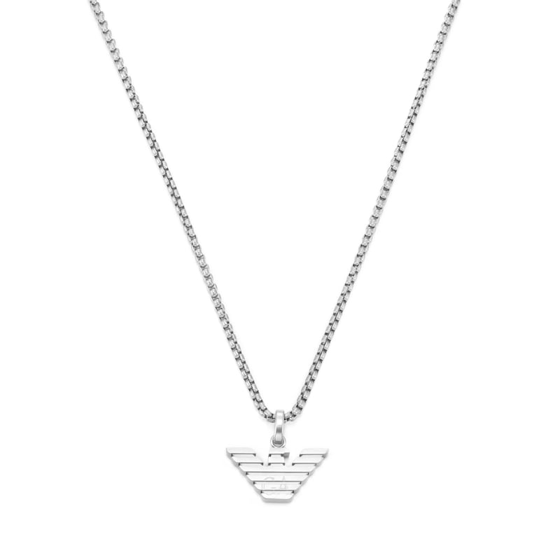 Módní ocelový náhrdelník s logem EGS3169040 Emporio Armani