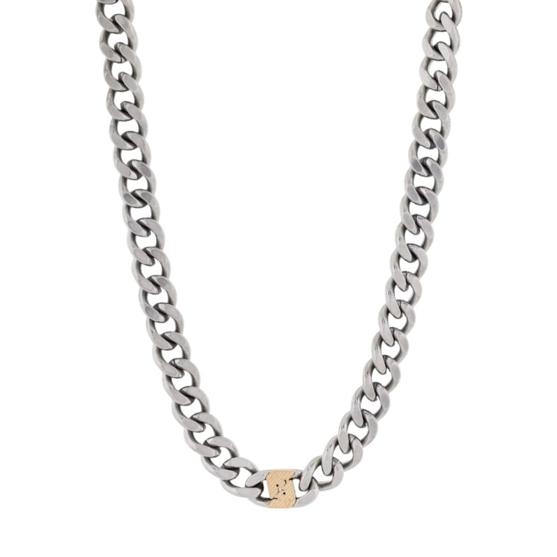 Výrazný bicolor náhrdelník pro muže EGS3187040 Emporio Armani