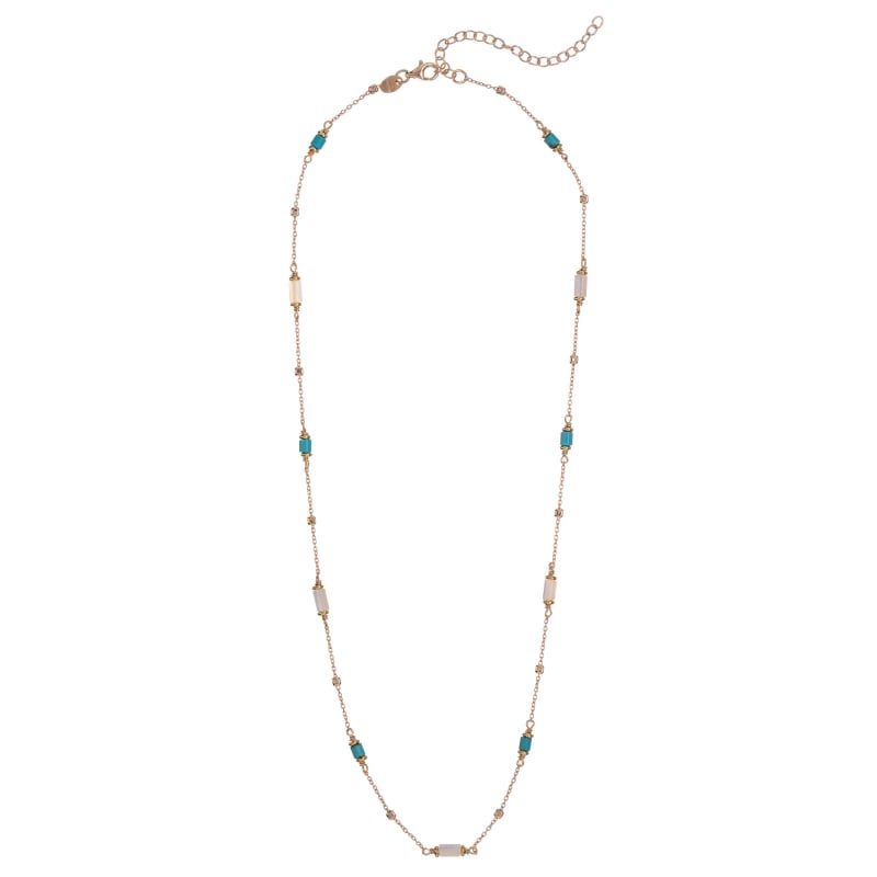 Něžný stříbrný náhrdelník s tyrkysem a perletí AL4994.01.000 Alisia Něžný stříbrný náhrdelník s tyrkysem a perletí AL4994.01.000 Alisia