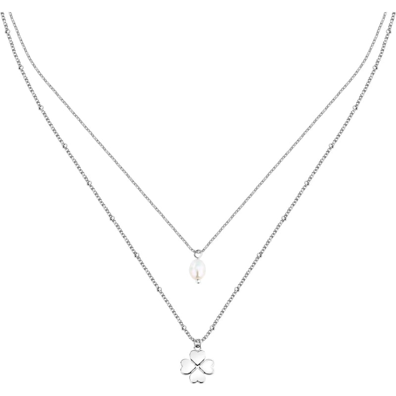 Pozlacený dámský náhrdelník se čtyřlístkem Friendship LPS10ARR108 La Petite Story