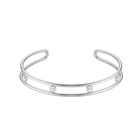 Otevřený pevný náramek s třpytivými krystaly JB4CS-J1175 Rosefield