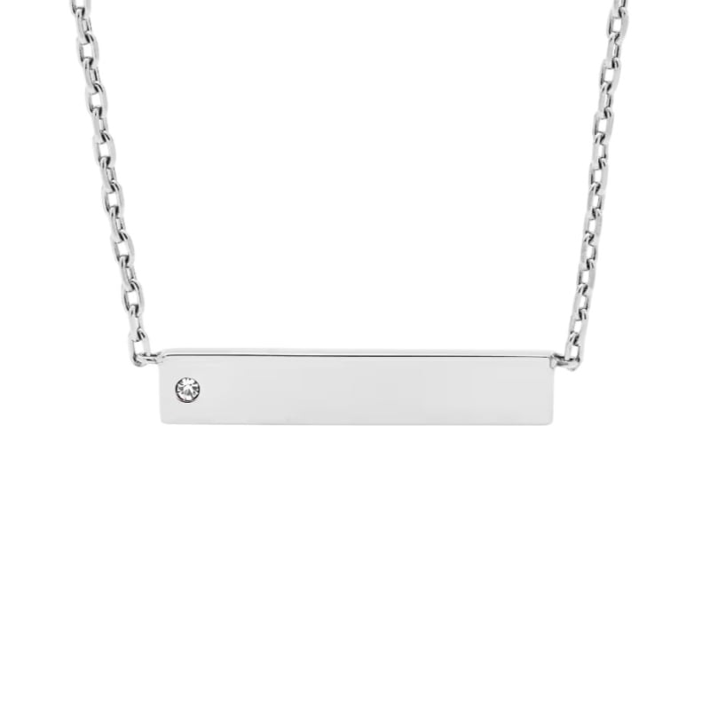 Moderní ocelový náhrdelník s krystalem JOF00434040 Fossil