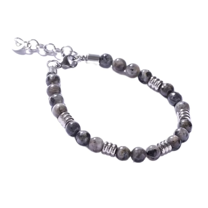 Pánský korálkový náramek s larvikitem MCGB5026 Marc Malone Pánský korálkový náramek s larvikitem MCGB5026 Marc Malone