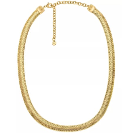 Výrazný pozlacený náhrdelník Hádek Metallic Muse MKJ8486710 Michael Kors