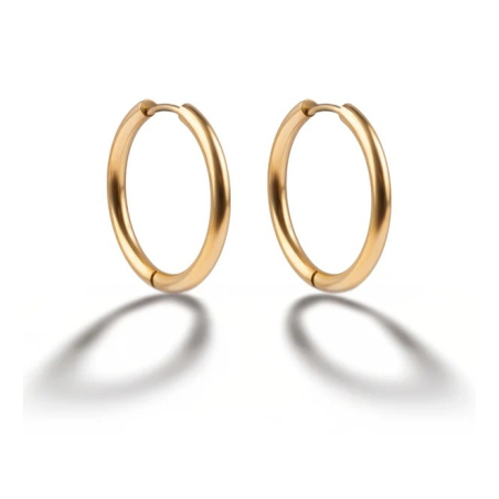 Elegantní kruhy z pozlacené oceli EWE25039G Emily Westwood / Průměr: 1,5 cm