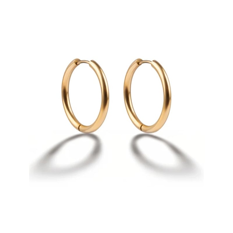 Elegantní kruhy z pozlacené oceli EWE25039G Emily Westwood / Průměr: 2,1 cm