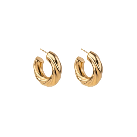 Moderní pozlacené kruhy Celeste Gold Earrings MCE250192G Marc Malone