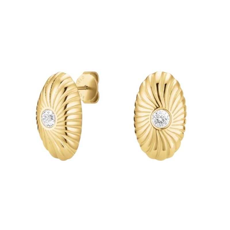 Výrazné pozlacené náušnice Solitaire JEBTG-J1202 Rosefield Výrazné pozlacené náušnice Solitaire JEBTG-J1202 Rosefield