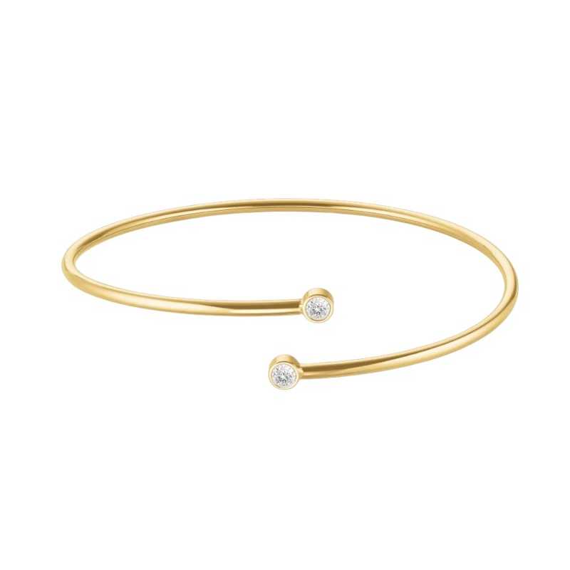 Pozlacený pevný náramek s krystaly JBDCG-J1213 Rosefield Pozlacený pevný náramek s krystaly JBDCG-J1213 Rosefield