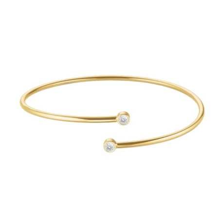 Pozlacený pevný náramek s krystaly JBDCG-J1213 Rosefield