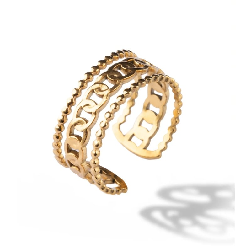 Stylový pozlacený prsten Astra MCR250275G Marc Malone Stylový pozlacený prsten Astra MCR250275G Marc Malone