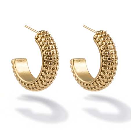 Stylové pozlacené náušnice Nioré MCE250345G Marc Malone