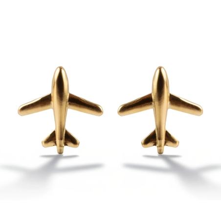 Pozlacené náušnice Letadla Solan MCE250302G Marc Malone