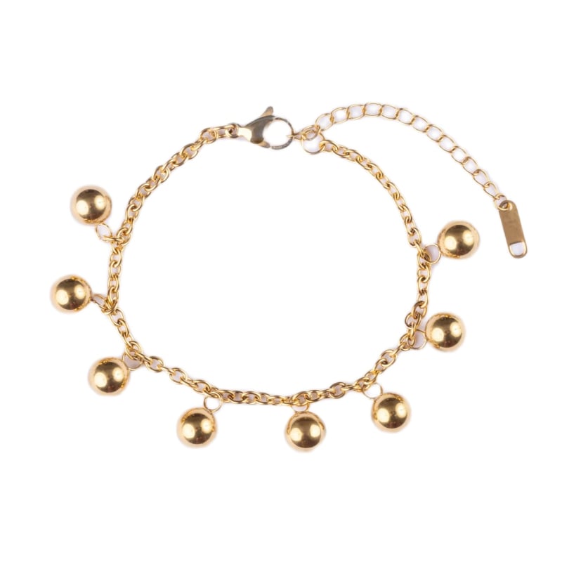 Slušivý pozlacený náramek s přívěsky Velin MCB250376G Marc Malone