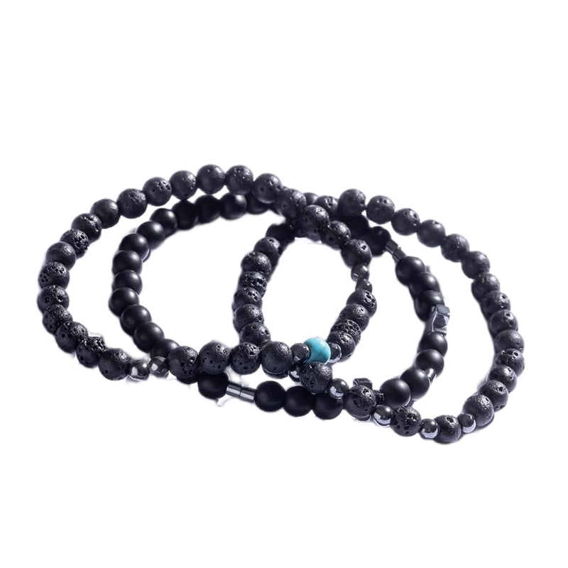 Sada tří korálkových náramků s minerálními kameny MCGB5089 Marc Malone