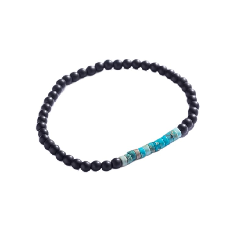 Korálkový náramek s tyrkysem pro muže MCGB5101 Marc Malone Korálkový náramek s tyrkysem pro muže MCGB5101 Marc Malone