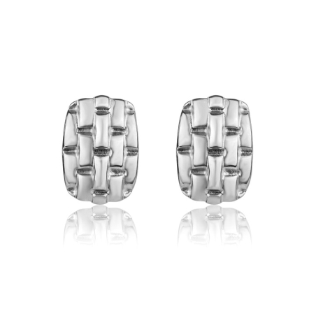 Extravagantní ocelové náušnice Cassidy Silver Earrings MCE24007S Marc Malone