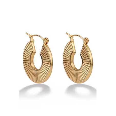 Pozlacené kruhové náušnice z oceli Opaline EWE250197G Emily Westwood