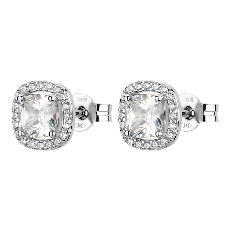 Blyštivé stříbrné náušnice Fancy Infinite White FIW160 Brosway