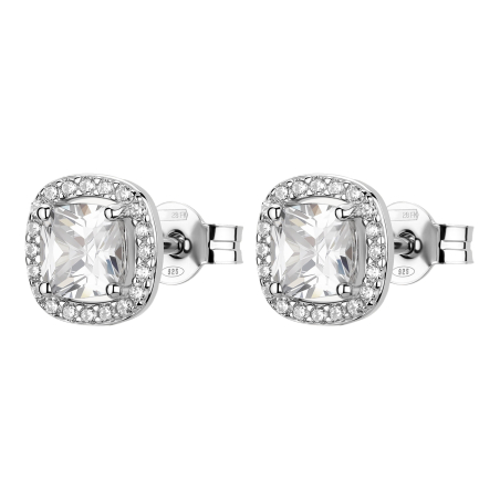 Blyštivé stříbrné náušnice Fancy Infinite White FIW160 Brosway