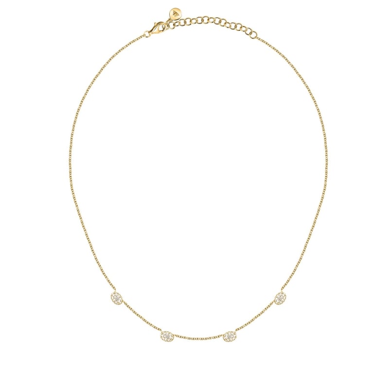 Blyštivý pozlacený náhrdelník s kubickými zirkony Pave` SAZB02 Morellato Blyštivý pozlacený náhrdelník s kubickými zirkony Pave` SAZB02 Morellato