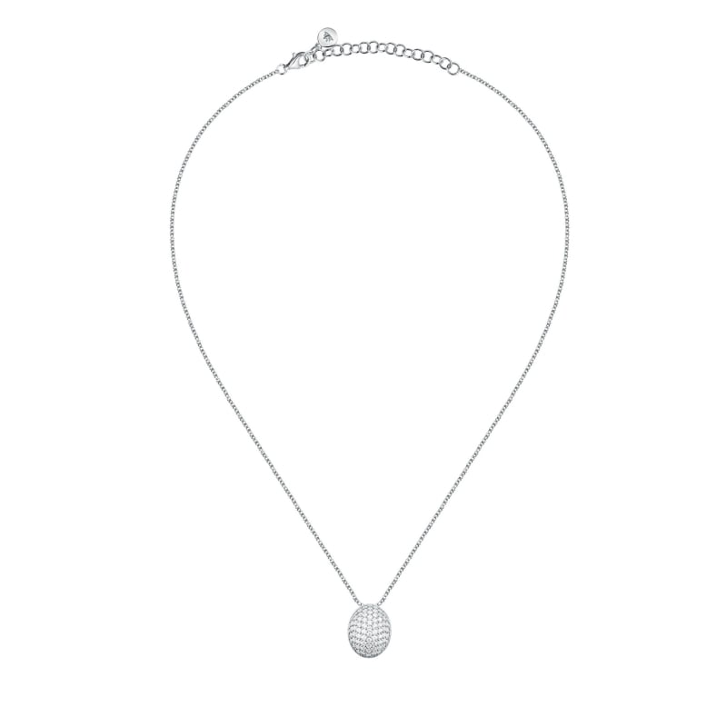 Blyštivý stříbrný náhrdelník pro ženy Pave` SAZB06 Morellato
