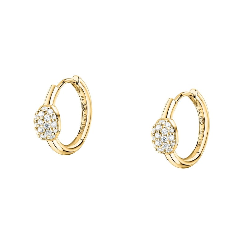 Pozlacené kruhy s kubickými zirkony Pave` SAZB17 Morellato