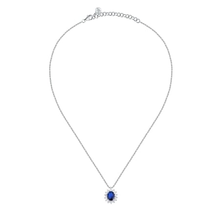 Elegantní stříbrný náhrdelník s modrým zirkonem Tesori SAIW279 Morellato