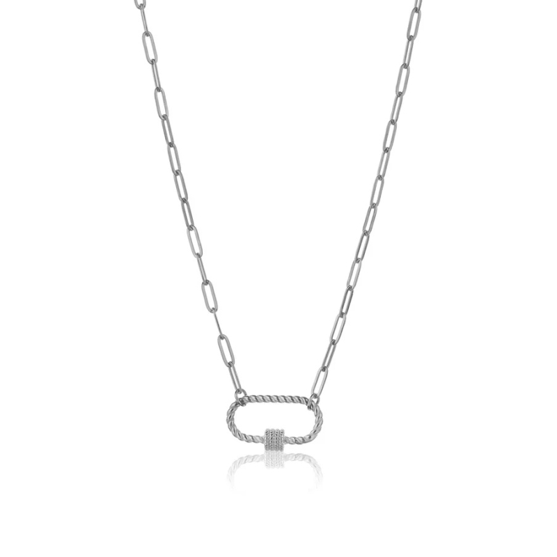 Originální ocelový náhrdelník Hailey Silver Necklace MCN23016S Marc Malone