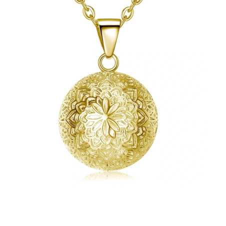 Dlouhý dámský náhrdelník s pozlacenou rolničkou Aurora AUZ20 Mummy Bell