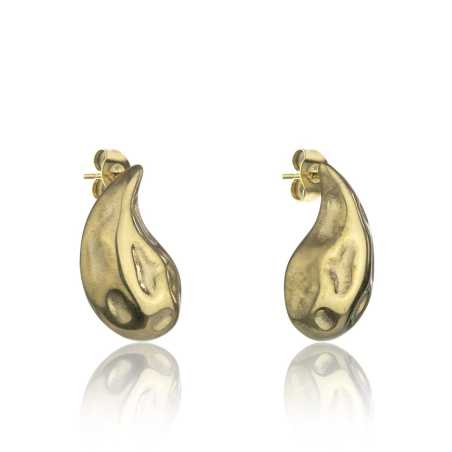 Stylové pozlacené náušnice Tear Drop MCE24030G Marc Malone