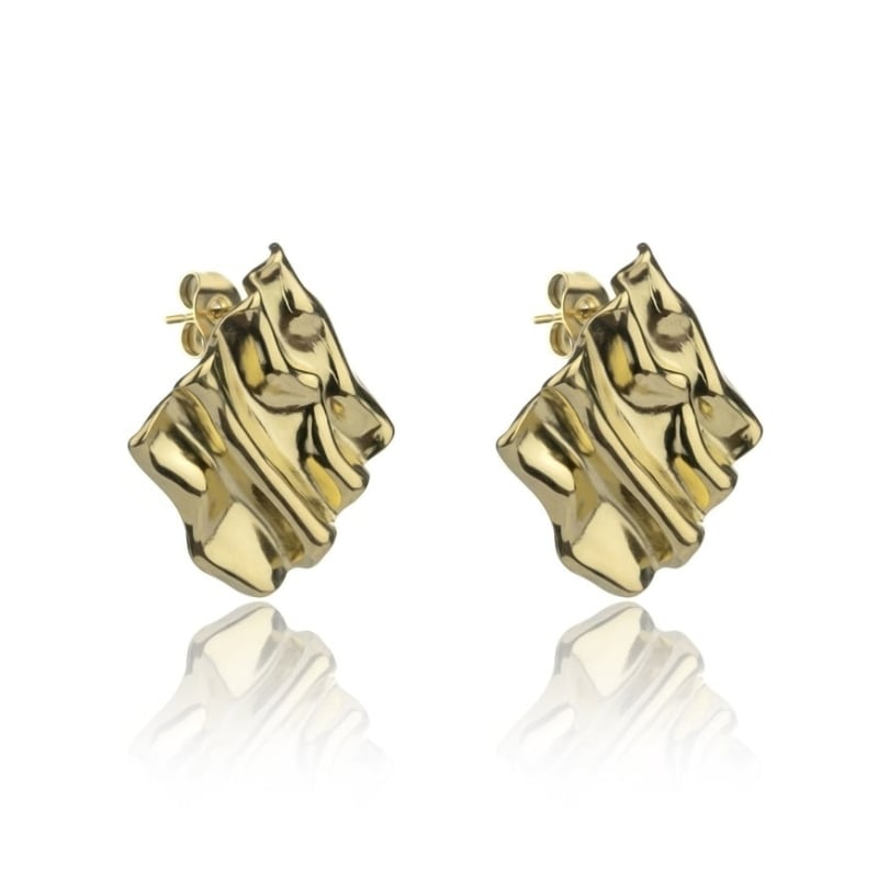 Fashion pozlacené náušnice z oceli MCE24015G Marc Malone