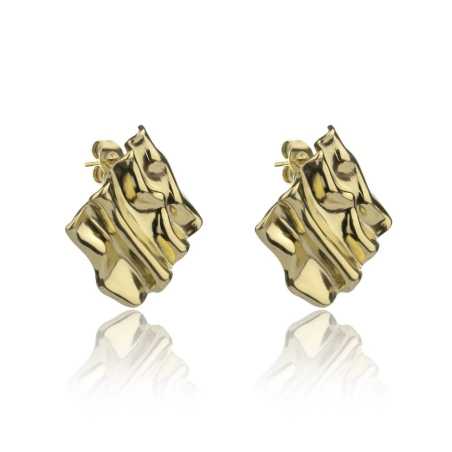 Fashion pozlacené náušnice z oceli MCE24015G Marc Malone