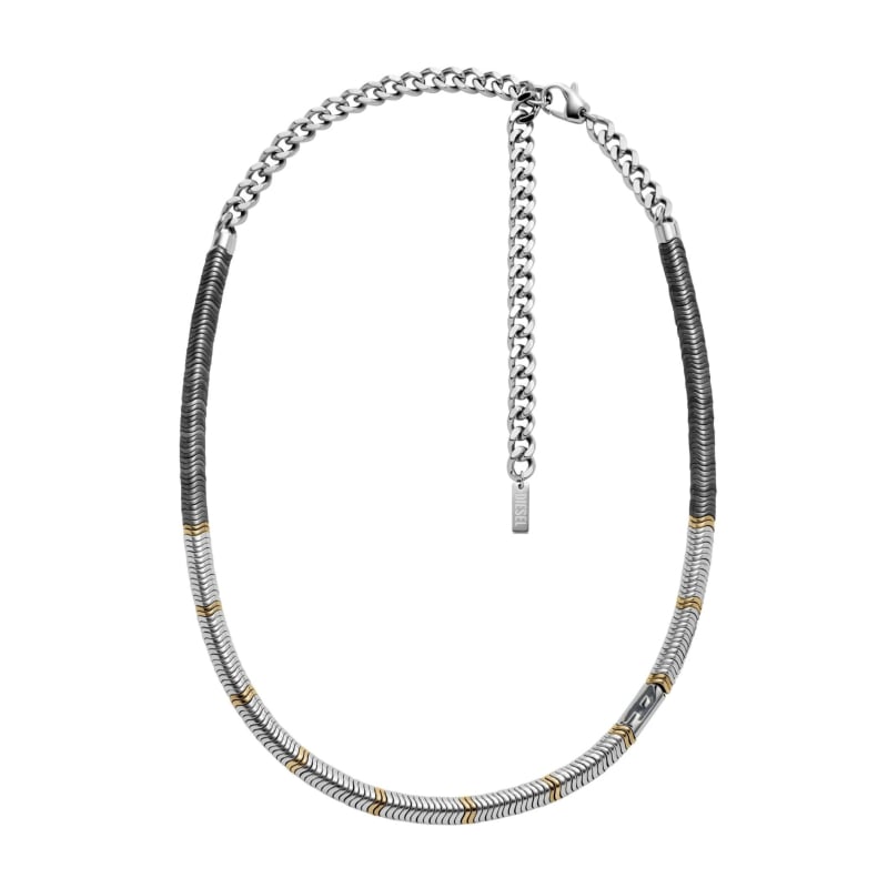 Luxusní korálkový náhrdelník z hematitu DX1575931 Diesel Luxusní korálkový náhrdelník z hematitu DX1575931 Diesel