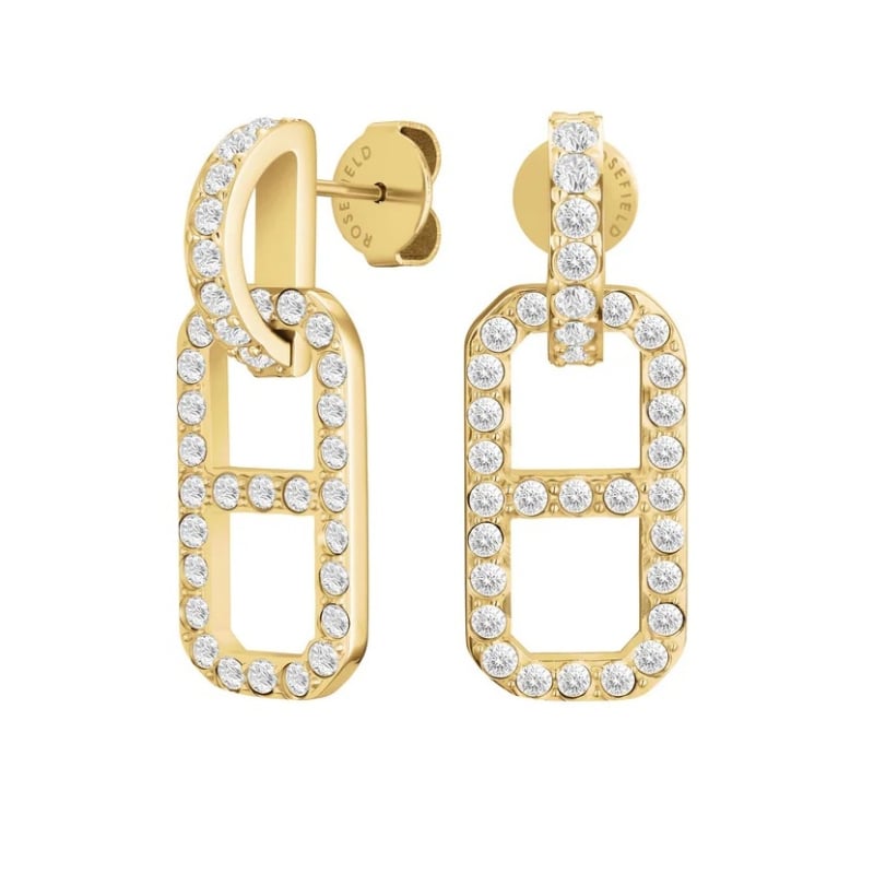 Moderní visací pozlacené náušnice Fine Octagon JEOPG-J1180 Rosefield Moderní visací pozlacené náušnice Fine Octagon JEOPG-J1180 Rosefield