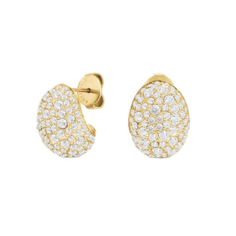 Elegantní pozlacené náušnice s krystaly Mini Pavé JEMPG-J1223 Rosefield Elegantní pozlacené náušnice s krystaly Mini Pavé JEMPG-J1223 Rosefield