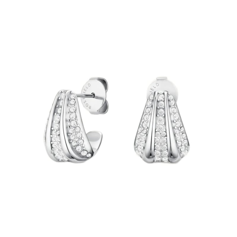 Nadčasové ocelové náušnice s krystaly Pavé JEPSS-J1229 Rosefield Nadčasové ocelové náušnice s krystaly Pavé JEPSS-J1229 Rosefield