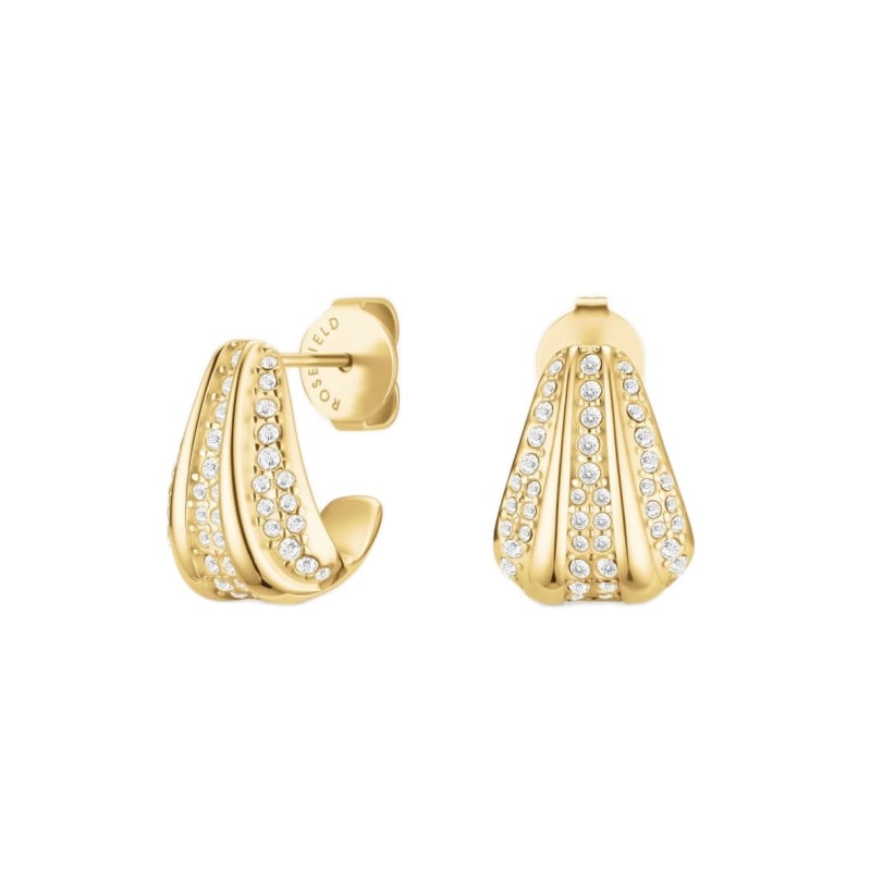 Nadčasové pozlacené náušnice s krystaly Pavé JEPSG-J1228 Rosefield Nadčasové pozlacené náušnice s krystaly Pavé JEPSG-J1228 Rosefield